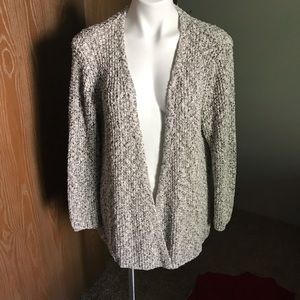 J. Jill Marled Black Relaxed Fit Open Cardigan
